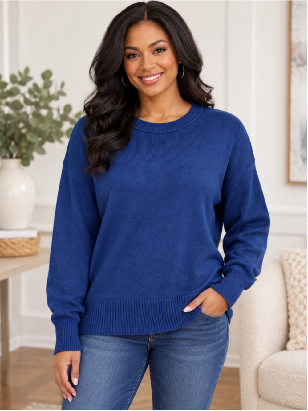 Philosophy Republic Clothing Deep Bay Blue Pullover Crewneck Sweater – Size XL